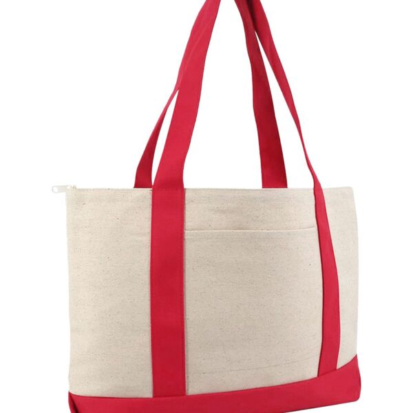 LB LRG ZIPPER COTTN CANVS TOTE Thumbnail